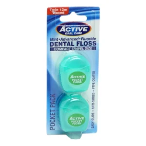 Active Floss Advanced Waxed Mint & Fluoride 2x12m