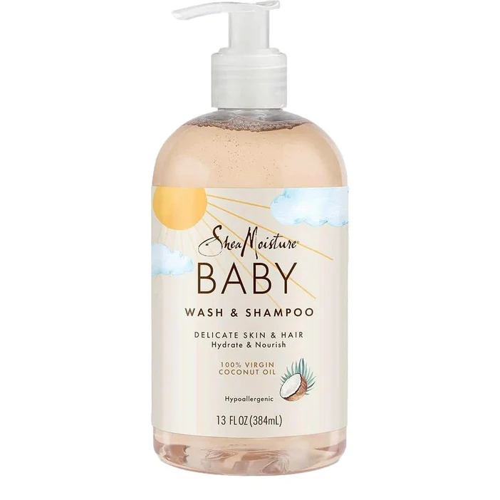 Shea Moisture 100% Virgin Coconut Oil Baby Wash & Shampoo 24 Piece 13 Oz.