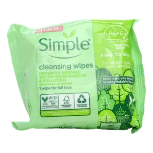 Simple Cleansing Face Wipes 25s new biodegradable pack